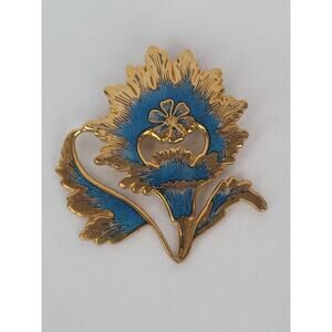 Vintage MMA Metropolitan Museum of Art Flower Brooch Moghul Borooch Enameled